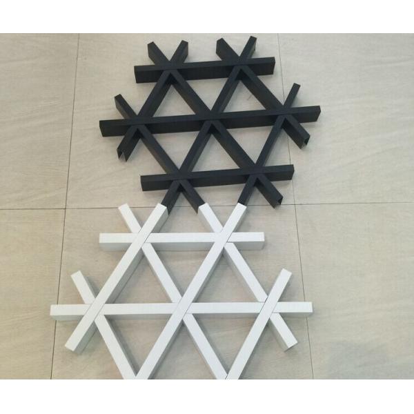 Fireproof 100x100mm Aluminum Grid Ceiling 0.4mm Thickness