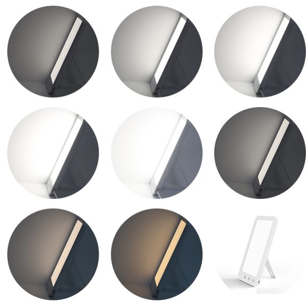 Brightness adjustable 5 level dimming Sad Phototherapy Lamp Light Therapy Full Spectrum Multifunction Elegant Day Light