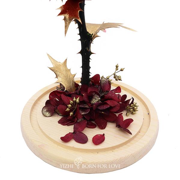 Everlasting Rose In Glass Dome Gift For Thanksgiving Christmas Valentine'S Day