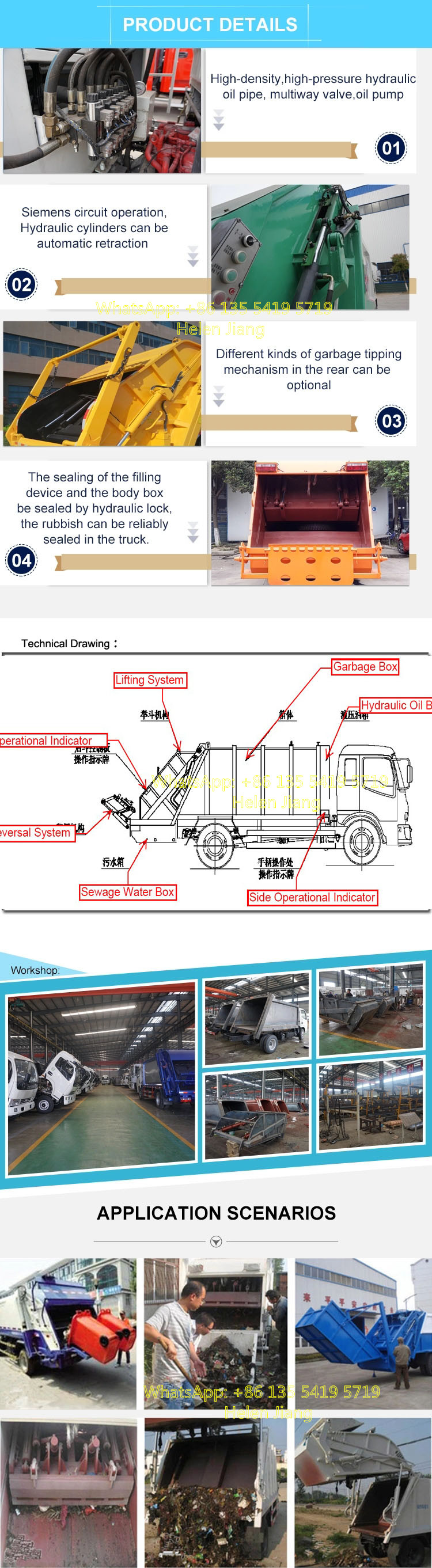 Sinotruk HOMAN 4x2 RHD 10M3 обжало тележку Compactor отброса