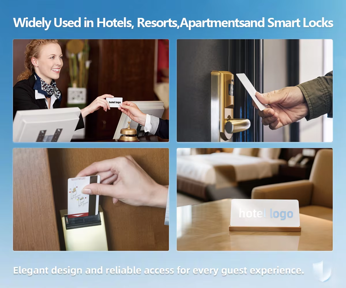 Custom 13.56MHz ISO14443A Waterproof RFID NFC Smart Card for Hotel Access Control
