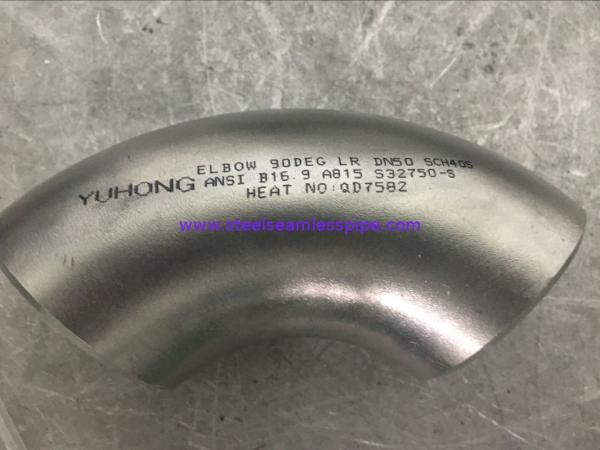 Water Treatment ASTM A815 WP-S S32750, S32760 Stainless Steel Fittings Buttweld 90° LR Elbow