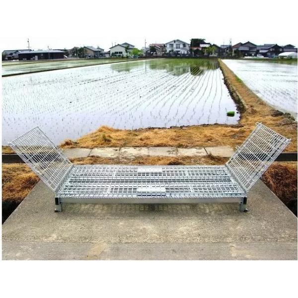 Long Folding 4.8mm Wire Mesh Storage Containers Steel Metal Box Warehouse