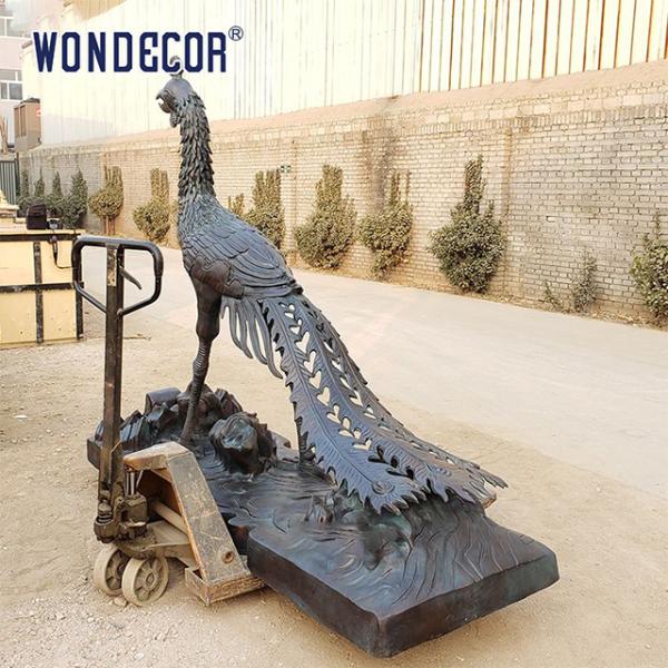 Estatua de pájaros de fuego mítico Bronce Phoenix Escultura