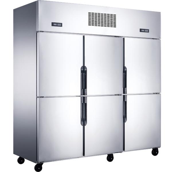 Automatic Defrost Deep Freezer Commercial Refrigerator 2 Doors Stainless Steel Upright Refrigerator For Hotel