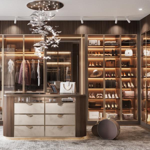 прогулка 250cm в системе ящика шкафа шкафа с алюминиевым стеклянным ODM двери