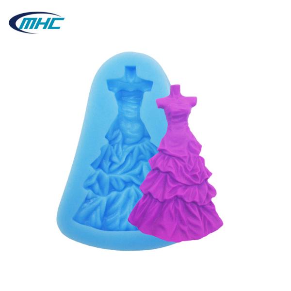 Silicone Baking Utensils Handmade Diy Sustainable Dress Shape Cake Decorating Silicone Mold