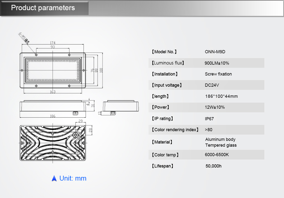 Aluminium Alloy LED Machine Tube Light IP67 Waterproof CNC Machine Work Light
