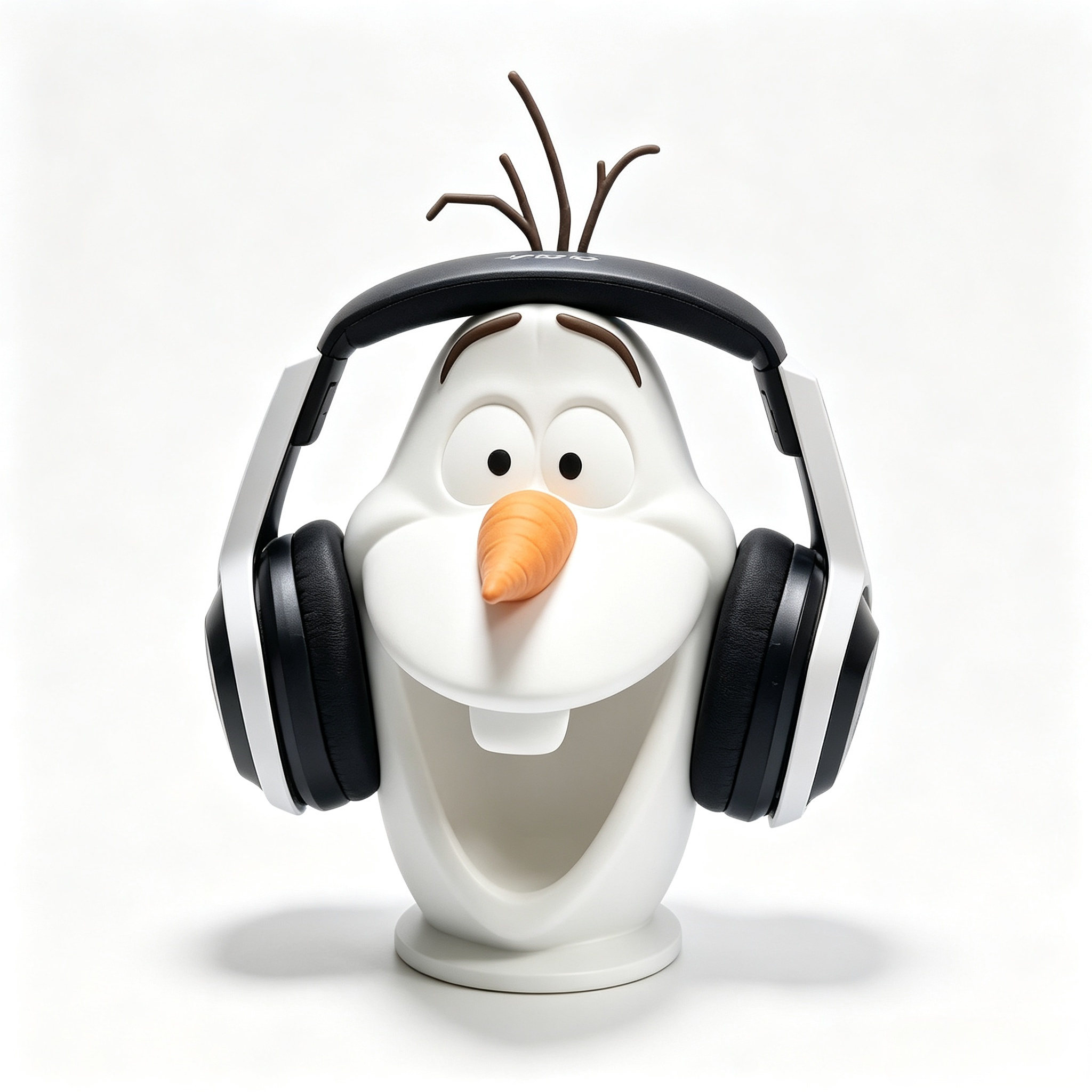 Frozen Olaf Figure Digital 3D Printing Impact Resistant Headphone Display Stand For E Sports