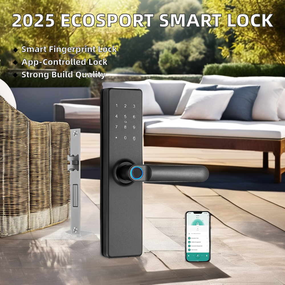 2025 Ford Ecosport Driver Side Brass Sliding Door Lock Handle Multi-Point Outdoor Smart Tuya for Cloud Data Storage Option