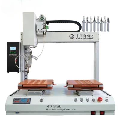 Máquina de solda automática de plataforma dupla de escritório robô 3 eixos para PCB