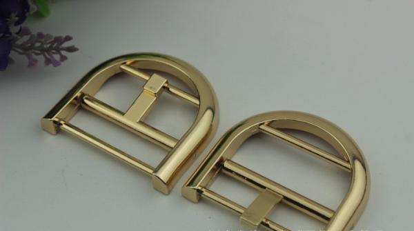 Wholesale custom bag belt buckle zinc alloy half-round shape 38 mm pin buckle for belts