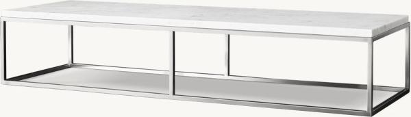 Stainless Steel And Sintered Stone Top Coffee Table Furniture For Modern Homes