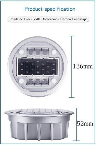 Solar Powered LED Road Marking Studs With Improved 72+ Hours Working Time