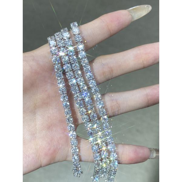 Синтетический бриллиантовый браслет из лабораторного производства