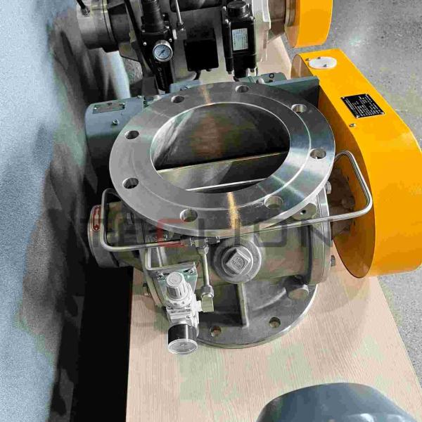 PN10 ANSI 150 libras de acero inoxidable bloqueo de aire de alimentación rotativo con perforaciones de brida