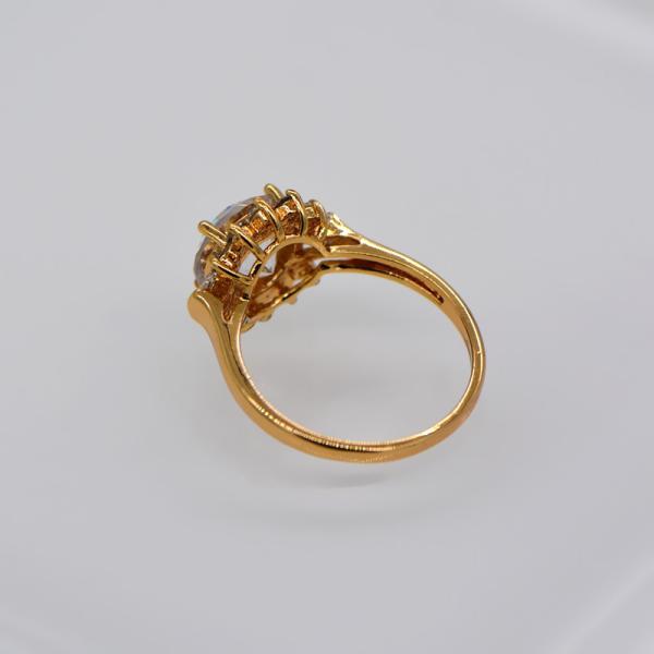 New trendy AAA+ Swiss Cubic Luxury Zircon crystal ring 18k gold plating jewelry gift