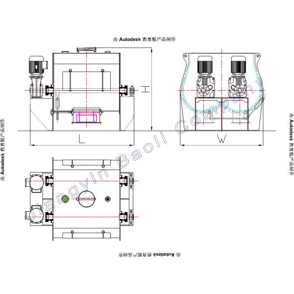 Industrial Ribbon Powder Mixer 300L Capacity 4-22kw Motor