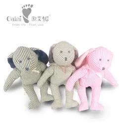 Custom Soft Animal Teddy Bear Toys Cotton Stuffed Striped Bear Toys Kids Soft Toys