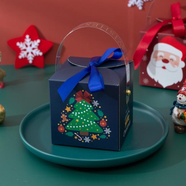 Cartón reciclable personalizado Colorido Plegable Caja de Regalos de Navidad Embalaje Con Logotipo