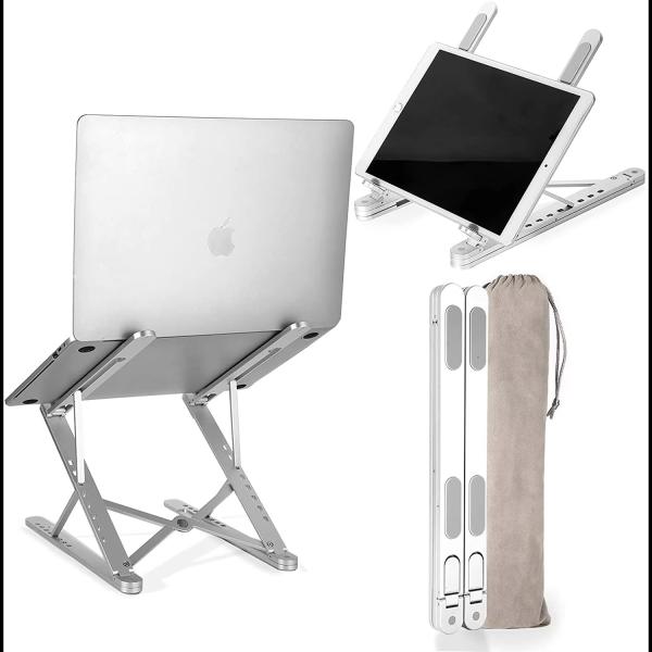 Aluminum alloy Laptop stand heat dissipation bracket folding computer Desktop double layer bracket