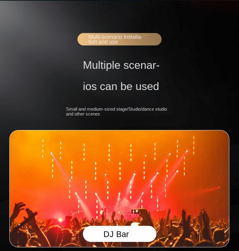 6-Pixel Flash Effect 100W Warm White Induction Lamps Stage Lights Background Atmosphere Spotlights Aluminum Lamp Body Daylight