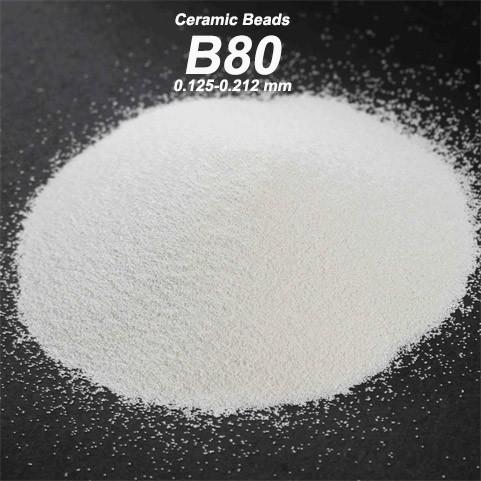 Ideal Spherical Shape Ceramic  Blasting Media B40 B60 B80 B100 For Metal Surface Finish