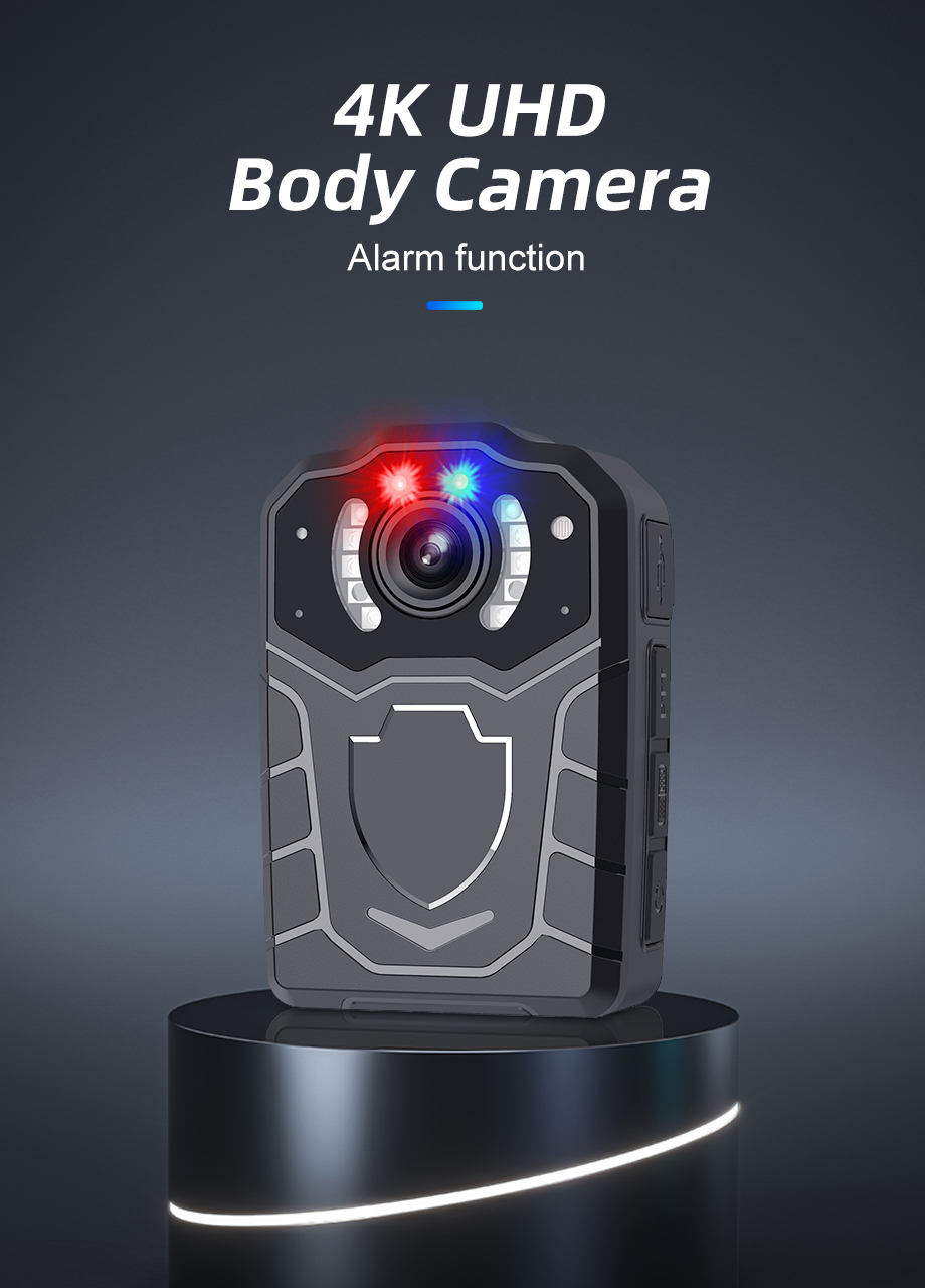 Mini 4K 2MP UHD High Relosution Body Worn Camera With Voice Alarm and 2M Drop Resistant WIFI Wearable Camera for Video Recording