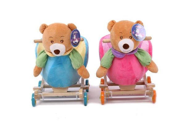 Lovely Animal Plush Baby Rocking Chair Collection For Baby Ride on Playing