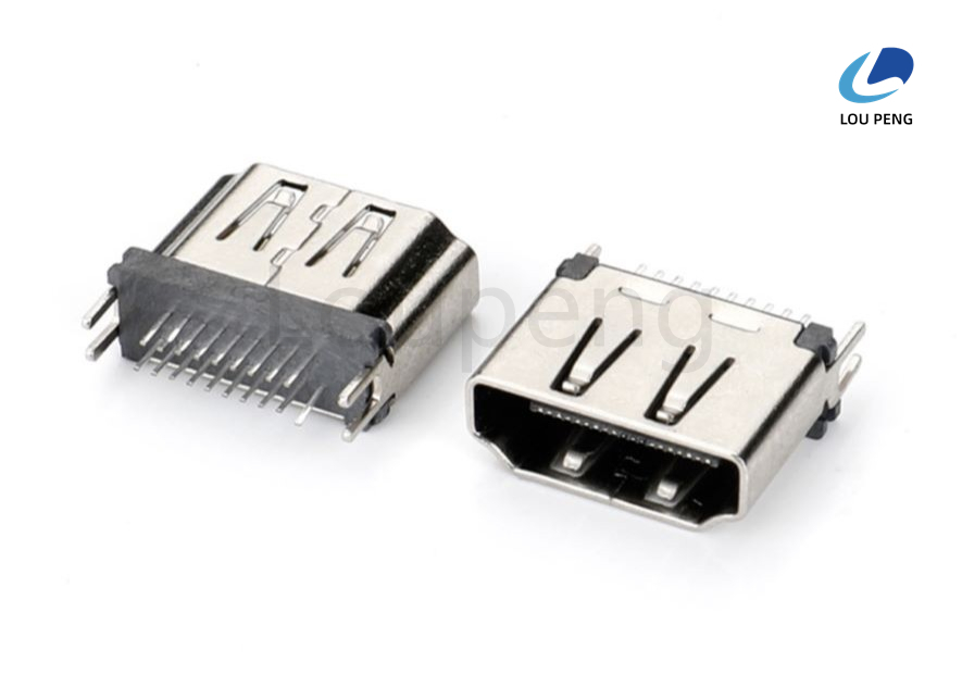 Panel Mount HDMI Connector Featuring 24K Gold Plated Contacts and 500V AC Rms Withstanding Voltage Ensuring Data Transmission