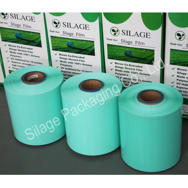 Opaque green Film, Silage Wrap Film, 50mm*25mic*1800m, LLDPE farm Round Roll packing Film,plastic packing film