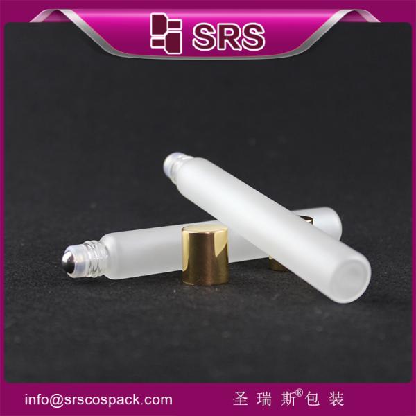 white luxury glass roll on bottle with plastic cap and good quality for anti-aging face oil