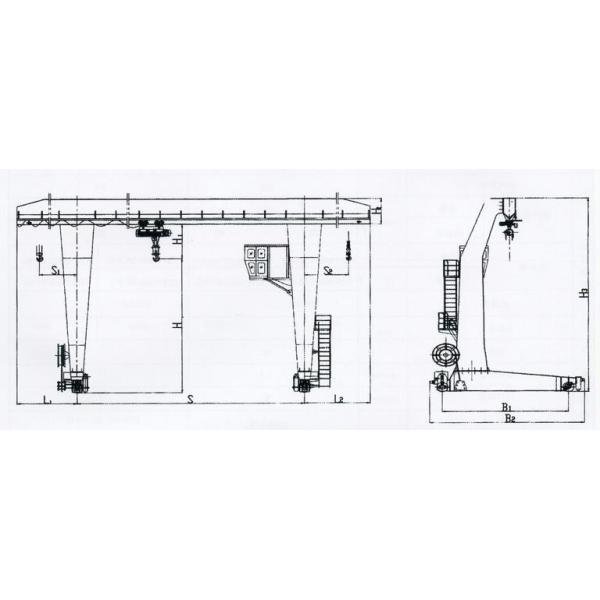 A3 работая модель обязанности 15tons MH связала кран на козлах одиночного луча электрический