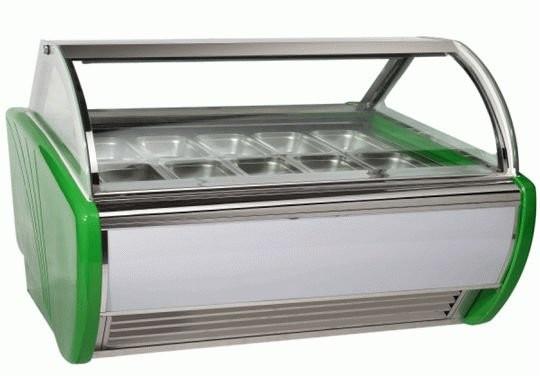 Good Sturdiness Gelato Display Freezer For Supermarkets / Shopping Malls