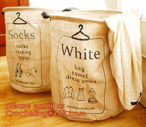 Jute Dirty clothes basket Foldable Dirty Clothes Washing Laundry Basket, Picnic Basket, Clothes Jute Basket, Food Storag
