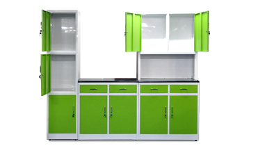 Flat Pack RAL Color H1920mm Steel Kitchen Cabinet