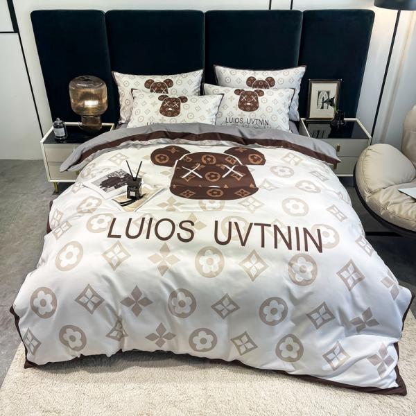 50 conteúdo de tecido de algodão escovado 4 em 1 conjunto de roupas de cama branco King Size cobertor de cobertor lençol de cama