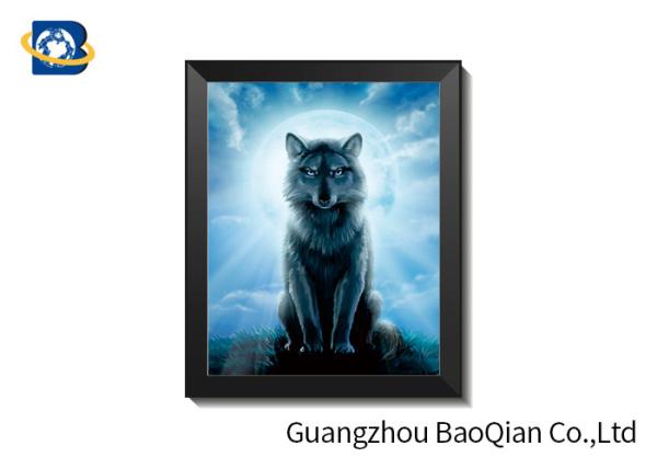 3d Wall Decor Picture With Tiger / Wolf , 3d Customized Flipped Photo