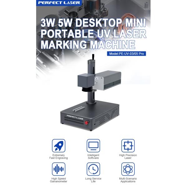 3W настольный мини портативный пластиковый кожаный керамический деревянный металлический нержавеющая сталь УФ лазерная гравировка маркировочная машина