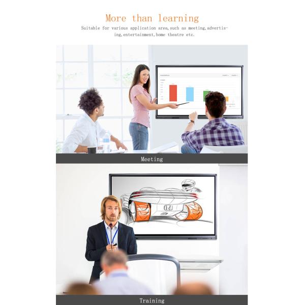 Infrared 10 Point Large Touch Screen Monitor , Smart Board Touch Screen Lcd Display 86 Inch