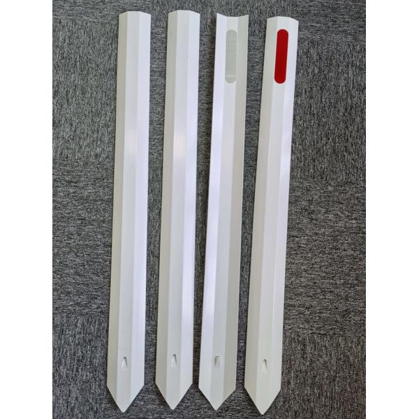 Beijing ROADSAFE 3 Fold Warning Flexible Reflective traffic guardrail road delineator post LOGO PVC sheet bollard High Quality-Red White