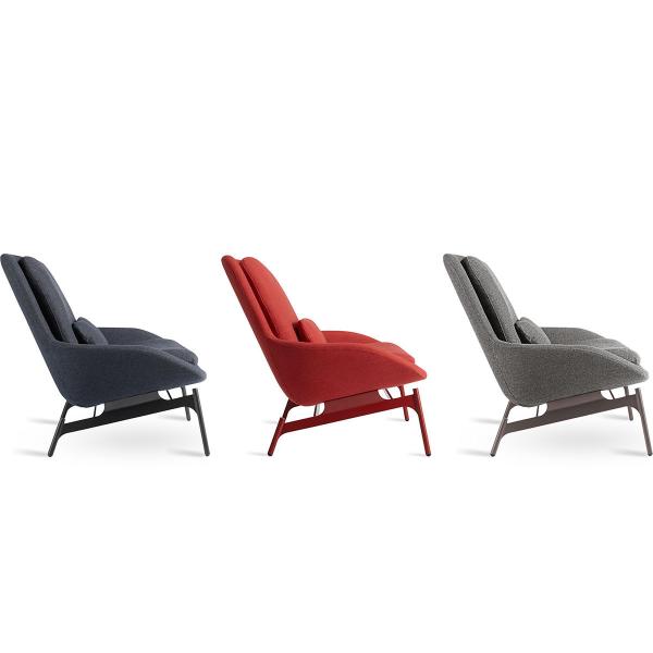 FIELD LOUNGE CHAIR HC180 Upholstered Fabric Metal Frame Living Room Italian Designer Modern Field Lounge Chair