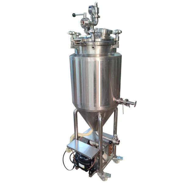 Fermentadores cônicos revestidos com glicol para processamento de cerveja na eficiência de bebidas alimentares