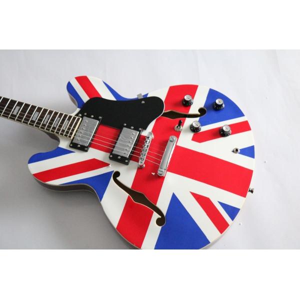 Custom shop ES335 union jack design electric guitar Free shipping