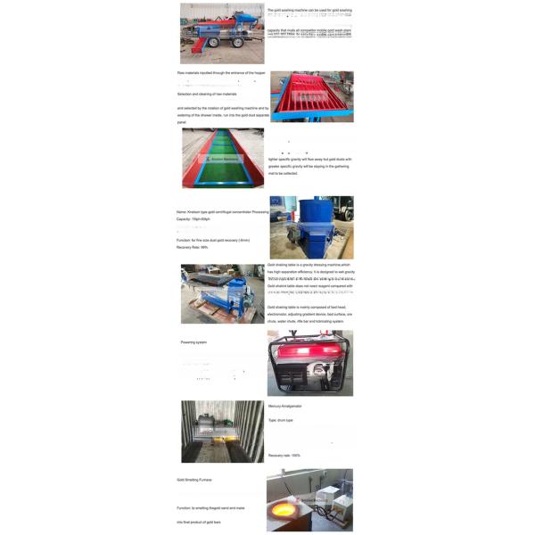 3KW Mobile Mini Alluvial Gold Wash Plant Machine Gold Washing Trommel Screen with 3