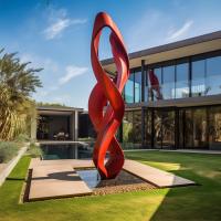 Sculpture en acier inoxydable, design captivant pour la décoration de jardins et de parcs publics