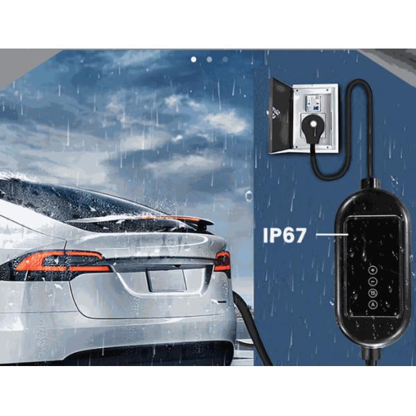 RDC Hot Sales IP67 3.5KW 7KW Black Fast Portable EV Charger For Tesla EV Car Special Vehicle