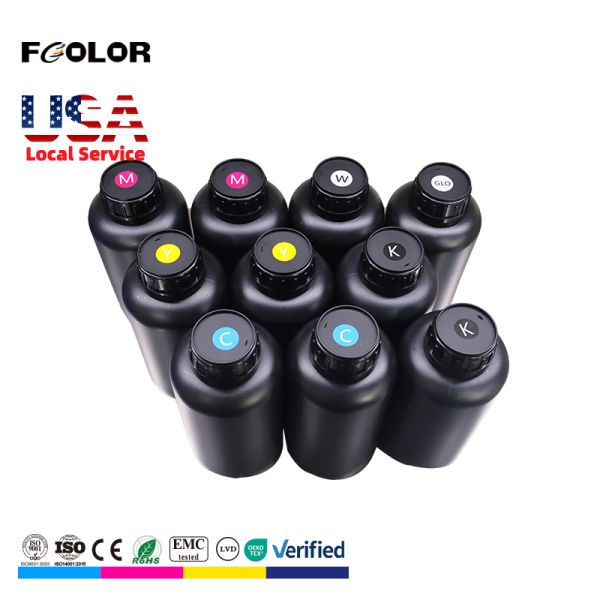 FCOLOR Premium 1000ml UV DTF Printing Tinta Fast Dry Ink DX5 DX7 I3200 Hard LED
