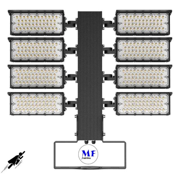 600W 155lm/W LED StadiumSoprt Light High Power IP66 2700K/3000K/4000K/4500K/5000K/5700K for Parking Lots