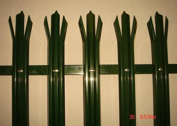 Powder Coated Palisade Fencing , Palisade Security Gates For Highly Protection